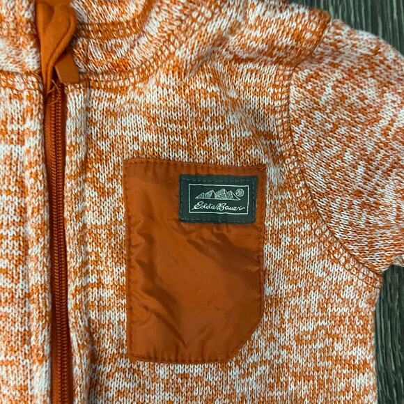 Eddie Bauer Baby Boy Size 6-9 Month Orange Radiator Fleece One Piece Zip Up - Picture 5 of 7